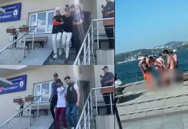 Bebek sahilinde ahlak dışı görüntüler büyük tepki çekmişti! Akla zarar savunma: 'Dans ediyorduk'