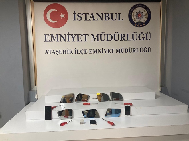 'Dikiz Aynası' çetesi çaldığı aynalarla yakalandı